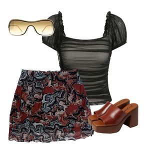 SHEIN Marbled mini skirt size S